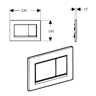 Клавиша смыва Boheme хром 656